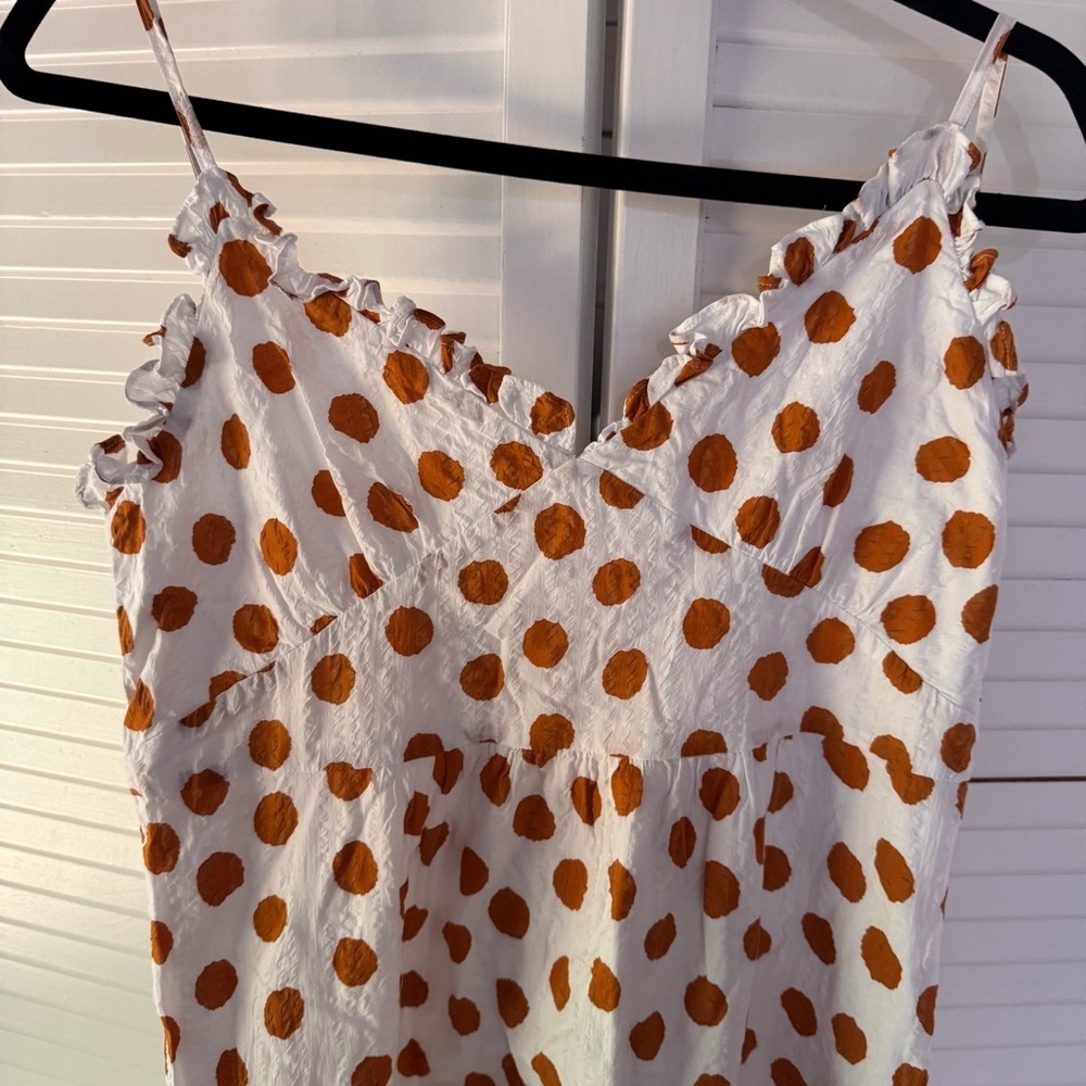 Baum und Pferdgarten White Rust Polka Dot Dress 100% Organic Cotton - Picture 2 of 5